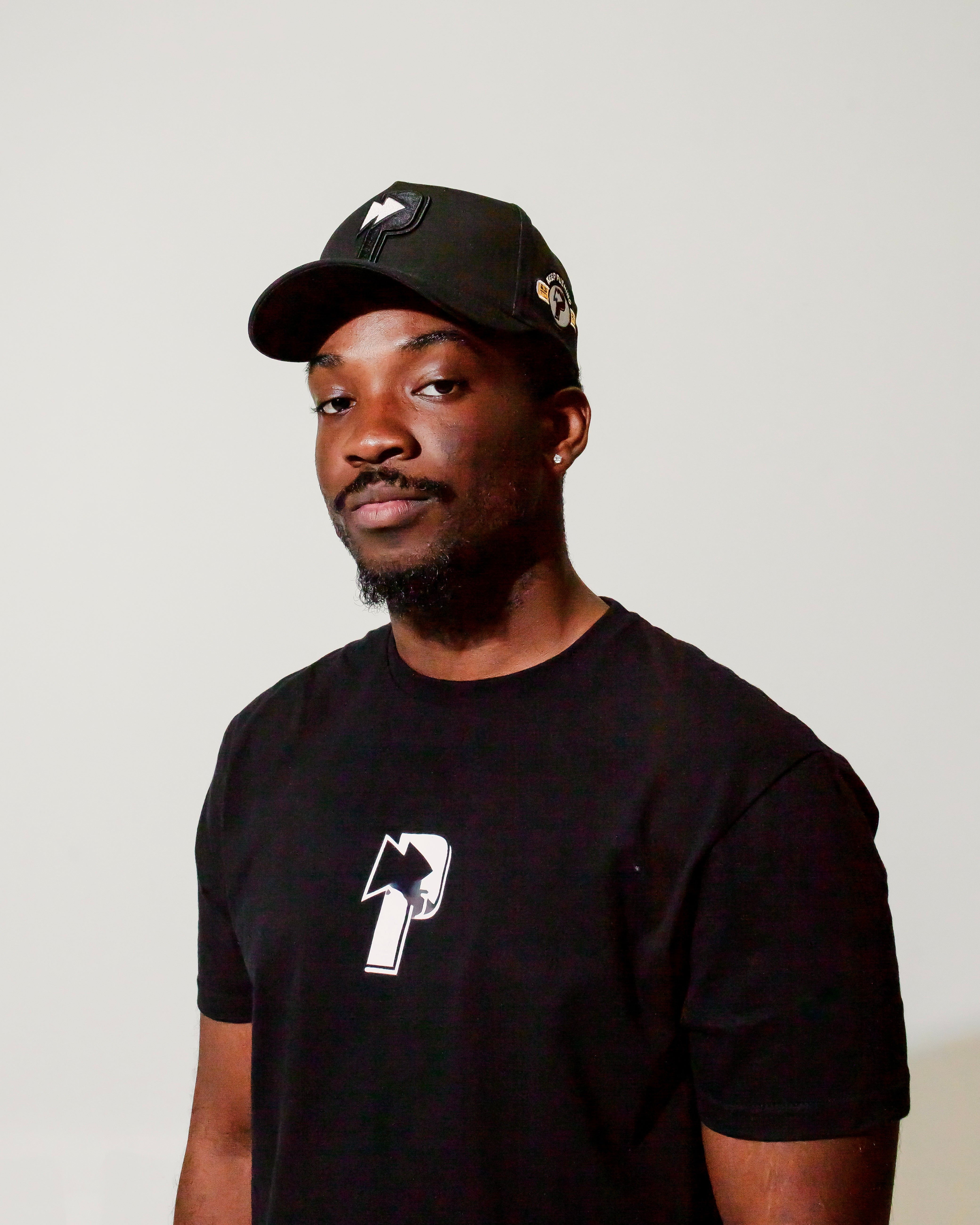 Premium “P” SnapBack Hat - Midnight Black